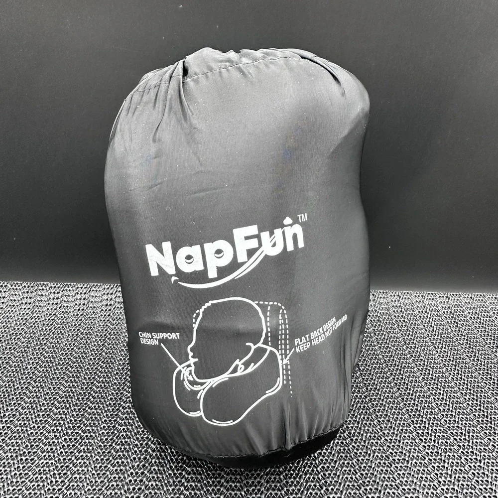 MLVOC Travel Comfort Pillow With Non- Matching Travel Bag (Nap Fun)